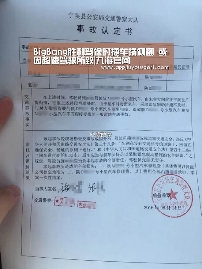 BigBang胜利驾保时捷车祸侧翻 或因超速驾驶所致|九游官网(图2) 九游官网